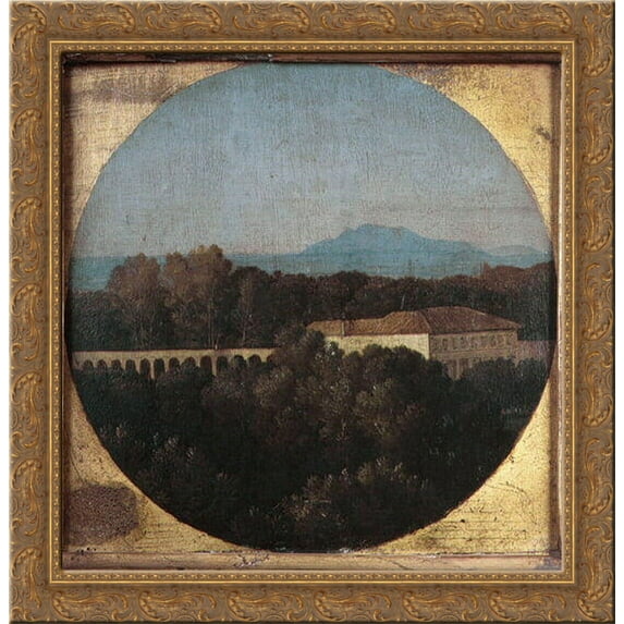 Orangery Villa Borghese 20x20 Gold Ornate Wood Framed Canvas Art by Jean Auguste Dominique Ingres