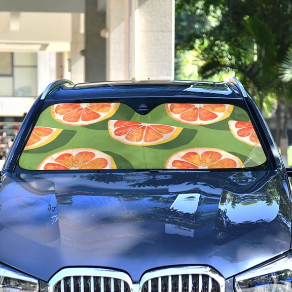 Oranges Automotive Front Car Windshield Sun Shade Reflector Foldable for Front Fit for Cars Truck SUVs