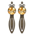 thumbnail image 1 of Oranges Crown-Shaped Vintage Bookmarks, Stainless Steel Metal Book Marks for Readers and Book Lovers - Reading Accessories Gift, 1 of 5