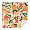 thumbnail image 1 of Oranges Flowers Beige Pattern Square Tablecloth,Waterproof Square Table Cover,Wipeable Spillproof Washable Table Cover for Home Kitchen Party Decor 60"x60"(152x152cm), 1 of 6