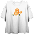 thumbnail image 1 of Oranges Fruit Adult White Crew Neck Short Sleeve Tee-Large, 1 of 3