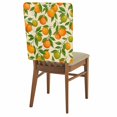 thumbnail image 1 of Oranges Fruit Chair Covers Set of 8 Green Leaf White Flowers Beige Background Chair Back Covers Stretch Removable Washable Slipcovers Protector for Dining Room Kitchen Party Decor, 1 of 9