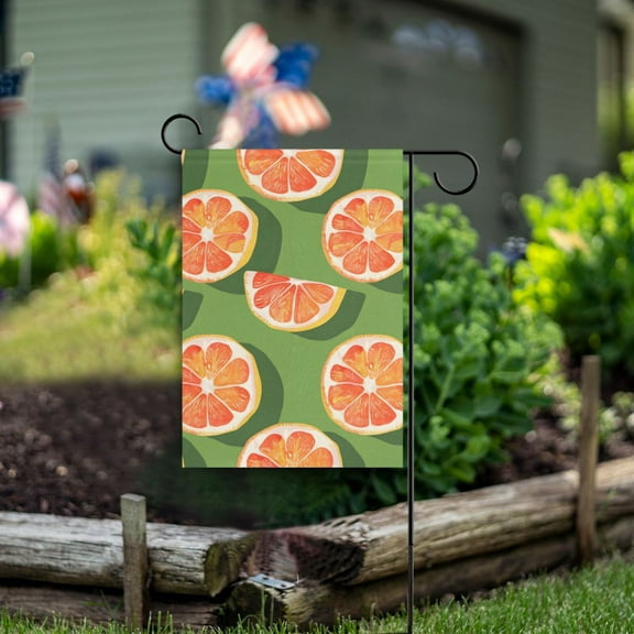 Oranges Garden Flag Double Sided Outdoor Banners for Courtyard Outdoor Lawn Farmhouse Holiday Decorations