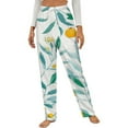 thumbnail image 1 of Oranges Leaves White Background Pattern Winter Female Pants Flannel High Waist Women Pants Lady Warm Straight Leg Plush Trousers, 1 of 7