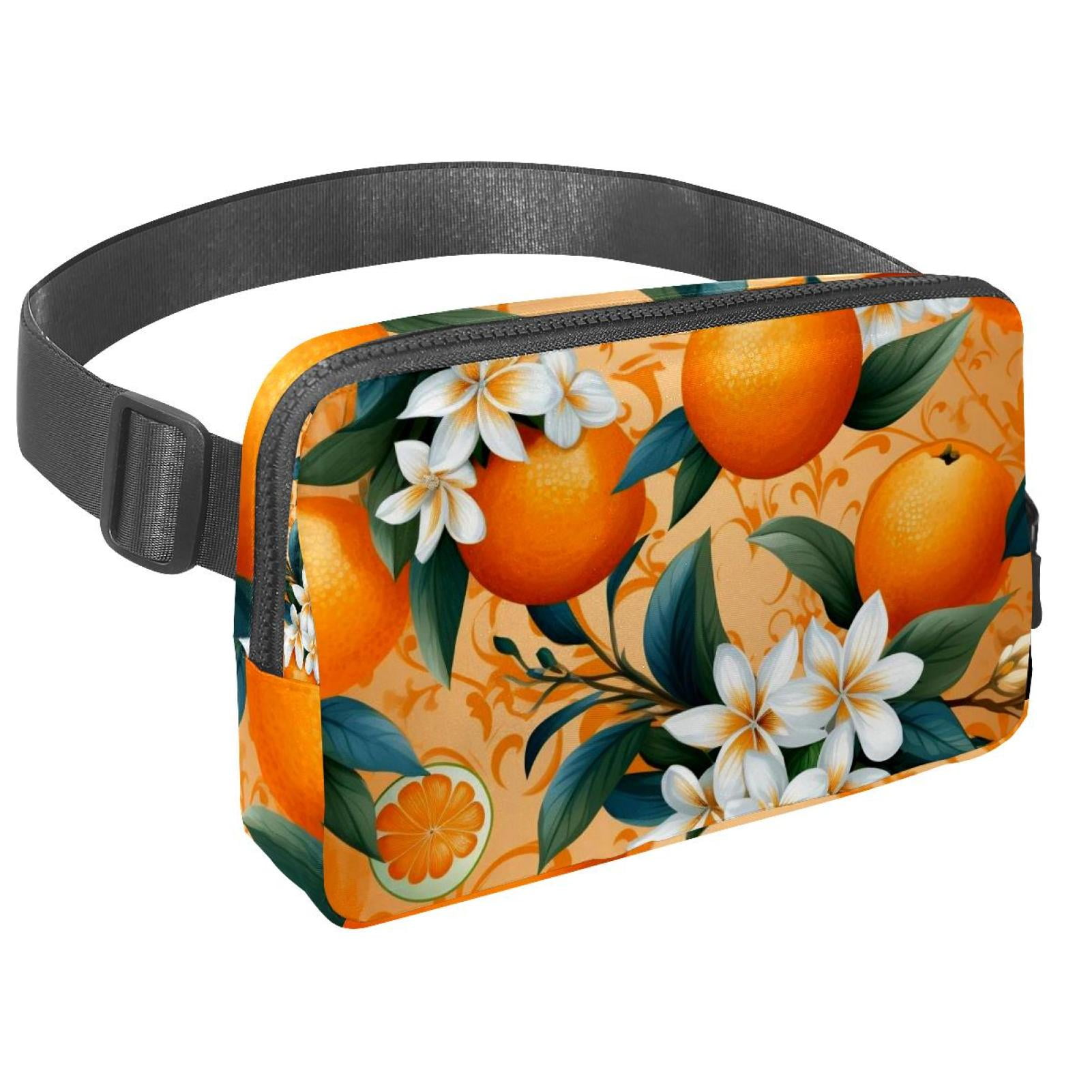 Oranges Lightweight Adjustable Cross Body Bag Fanny Pack Waist Pack with Extension Strap Unisex