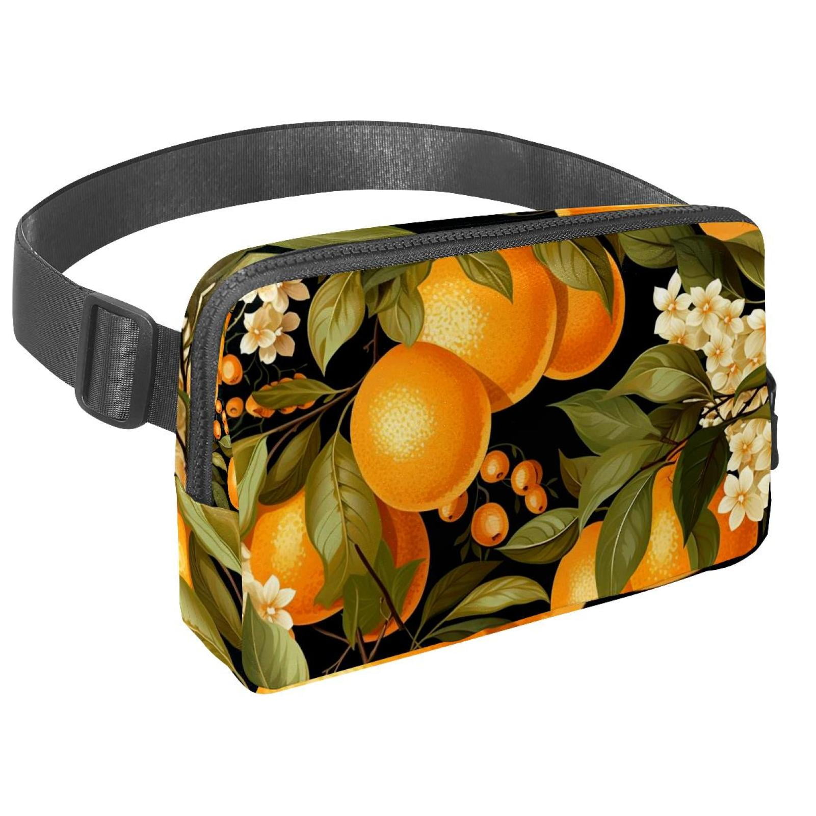 Oranges Lightweight Adjustable Fanny Packs with Extension Strap - Unisex Waist Bags Running Belt