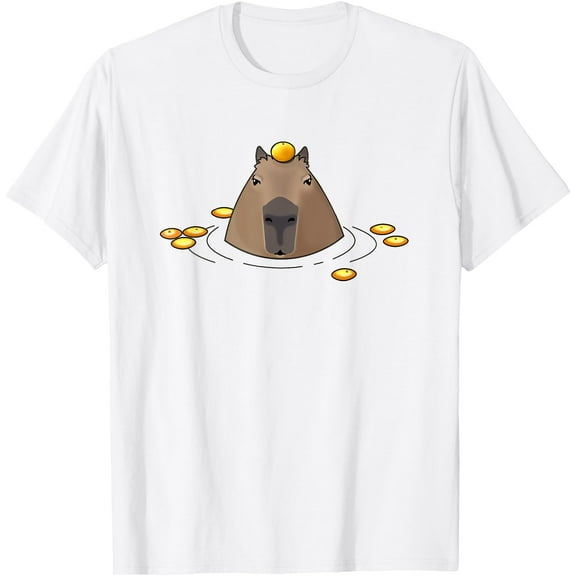 Oranges Meme Lover Capybara Unisex T-Shirt for Men Women Kids Toddler,Navy Color,Size M