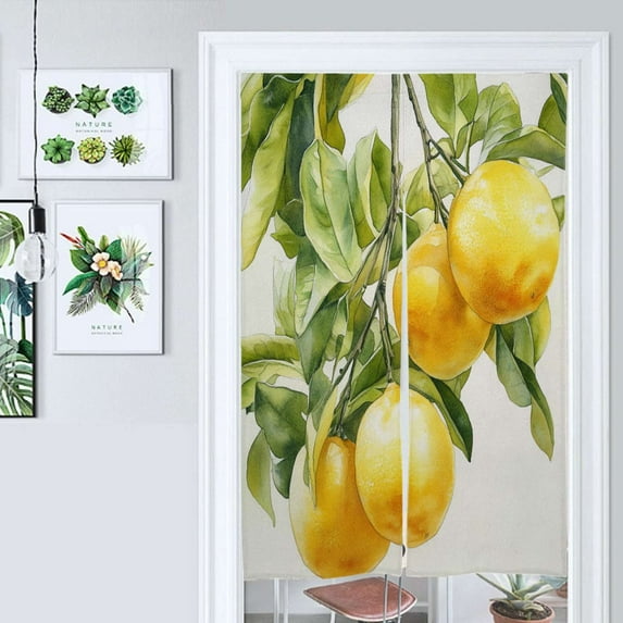Oranges On Branch Door Curtain Nordic Living Room DoorCurtain Porch Partition Curtain Kitchen Rative Half Curtain