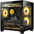 thumbnail image 1 of Hoengager Gaming PC -AMD Ryzen 7 5700X 3.4 GHz-RTX 4070 12GB -32GB DDR4 RAM-1TB M.2 SSD-240 Liquid Cooler -WIFI &Bluetooth -RGB Fans-Windows 11 Pro Desktop Computer-Black, 1 of 7