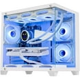 thumbnail image 1 of Hoengager Nereid Gaming PC -AMD Ryzen 7 5700X3D 3.0 GHz, RTX 4060 TI 8G ,16GB DDR4 RAM 3200MHz,1TB PCIe +1TB SATA SSD, WIFI&Bluetooth ,Windows 11 Pro 64-bit -White, 1 of 7