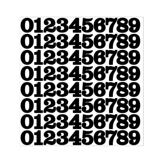 Orangide 1 Inch Number Stickers Self-Adhesive Numbers Black White for DIY Scrapbook Craft Classroom Decor Office Supplies for Bins Containers and More