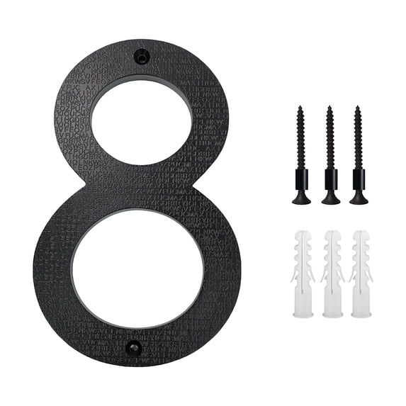 Orangide 10 Inch Modern Metal House Numbers, Door Number Address Letters and Numbers for Outside Signs, Easy to Install for Home Exterior