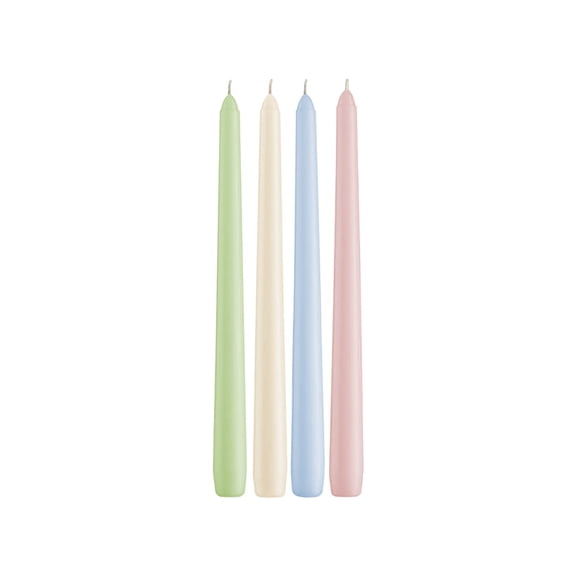 Orangide 10 Inch Tall Decorative Candles Set of 4, 4 Hour Burn Time Candle Sticks for Festival Wedding Party Table Decor, Smokeless Dripless White