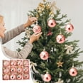 thumbnail image 1 of Orangide 12Pcs 5cm Plastic Round Ball Ornaments Plastic Gold Glitter Ribbon Christmas Ornaments Set Perfect for Christmas Home Trees Decor, 1 of 6