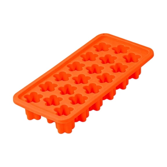 Orangide 18 Cavity Flower Shaped Silicone Ice Block Tray, Effortless Release Ice Form for Whiskey Cocktails Candy Chocolate, Reusable and Flexible