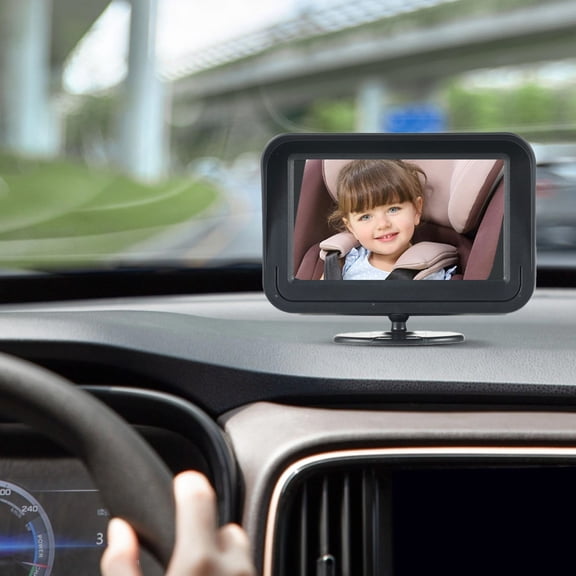Orangide 4.3 Inch Car Baby Monitor with Wide Angle Auto Infrared Night Vision Backup Camera for Driving Safety Rear View Monitor Vehicles Kids Infant Helper