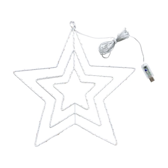 Orangide 4th of July Patriotic Star Window Light LED Star Light for Independence Day Memorial Day Home Decoration Window Wall Hanging Plug In