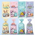 thumbnail image 1 of Orangide 50 Pack Easter Candy Wrapping Bags, Flat Cellophane Treat Bags with Bunny Eggs Pattern for Party Favors, Gift Wrapping, Basket Stuffers, Holiday Snack Packaging, 1 of 3