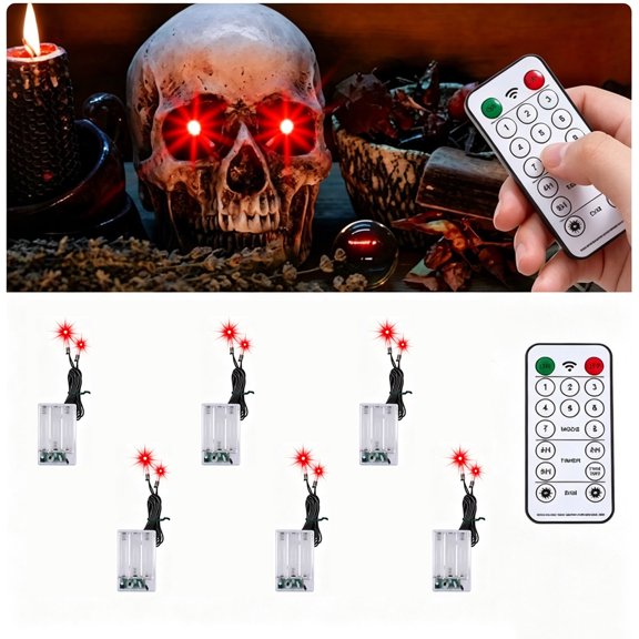 Orangide 6 pcs LED Light Kit Wireless Remote Mini Light Module with Multi-Function Controller Battery Operated Portable Light Box Set for Holiday Decor