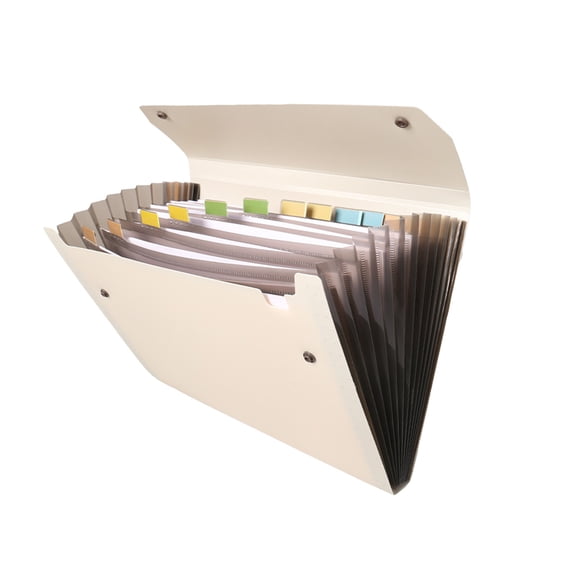 Orangide Accordion Style Document Holder Thickened Large Capacity Business Document Bag with Double Snap Closure for File Storage