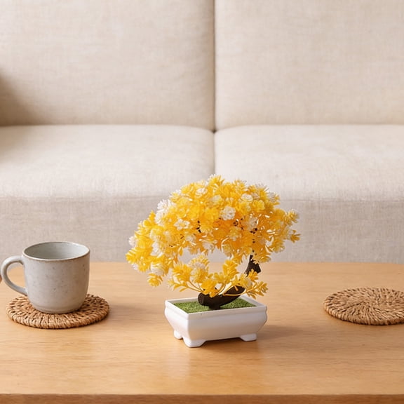 Orangide Artificial Potted Plants Simulation Flowers and Trees for Indoor Home Decor, Fake Green Plants Potted Arrangements for Living Room TV Cabinet Dining Table and Office Furnishings