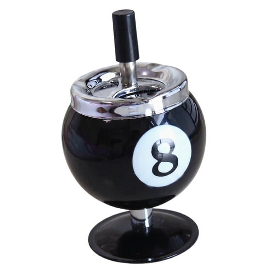 Orangide Ash Tray Windproof Fly Ash Proof Tabletop Decor Creative Billiard Ball Shape Metal Cigar Ashtray For Office Home Desk