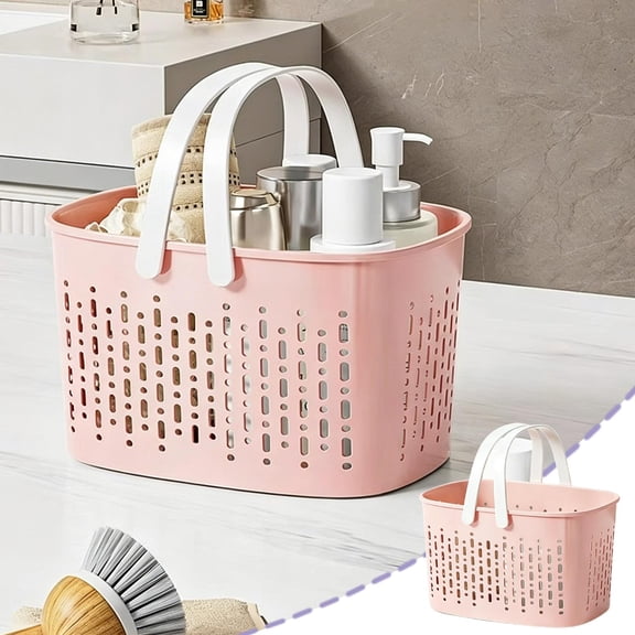 Orangide Bath Storage Basket Portable, Bathroom Toiletries Organizer, Shower Caddy with Handle for Cosmetics Soap, Travel Use Lightweight