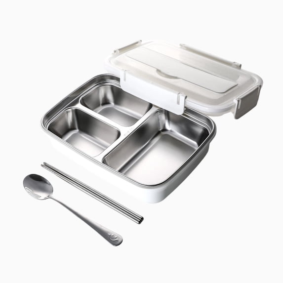 Orangide Bento Box, Divided Food Storage Container with Airtight Lid, Meal Prep Container for Work and Sch-ool, Portable Lunch Box