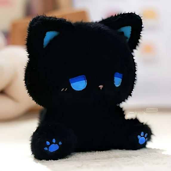 Orangide Black Cat Plush Toys, Kawaii Valentines Plushies for Girls Kids Boys, Cute Plush Toy Soft Valentine's Day Gift for Her, Girlfriend, Wife, Kids