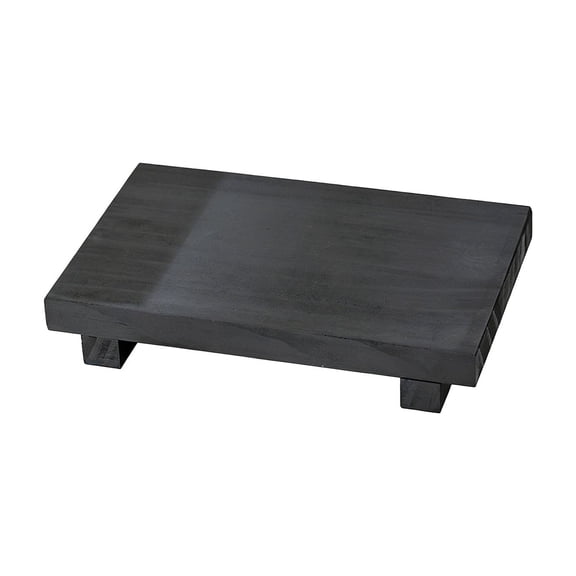 Orangide Black Wooden Display Stand, Elevated Rectangular Tray with Legs for Home Decor Plants and Tabletop Organization - Solid Wood, Non Slip, Easy
