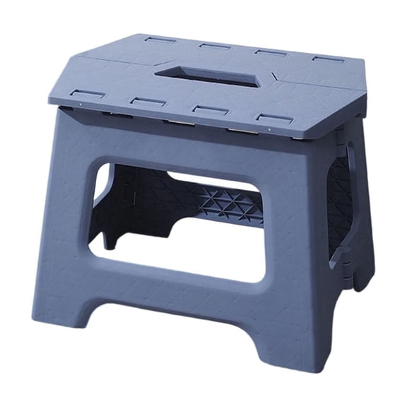 Orangide Blue Folding Step Stool Heavy Duty Portable Non Slip For Kids Adults - Home Camping Kitchen Outdoor Use 9 Inch Height