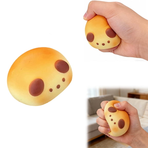 Orangide Bread Cake Squeeze Toys, Slow Rising Soft Simulation Food Decompression Toys for Anxiety Relief, Pinch Stress Relief Fidget Gifts