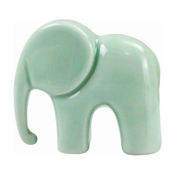 Orangide Ceramic Elephant Figurine, Small Elephant Statue for Office Desk Decor - Cute Animal Ornament for Home, Bookshelf, Tabletop, Perfect for Desk