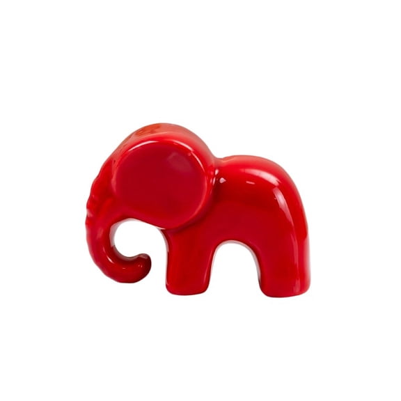 Orangide Ceramic Elephant Figurine, Small Elephant Statue for Office Desk Decor - Cute Animal Ornament for Home, Bookshelf, Tabletop, Perfect for Desk