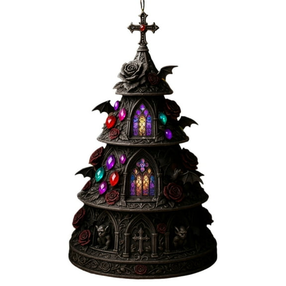 Orangide Christmas 2D Gothic Decorations,Hanging Holiday Ornaments for Christmas Tree,Gift Wrapping,Table Centerpiece for Home