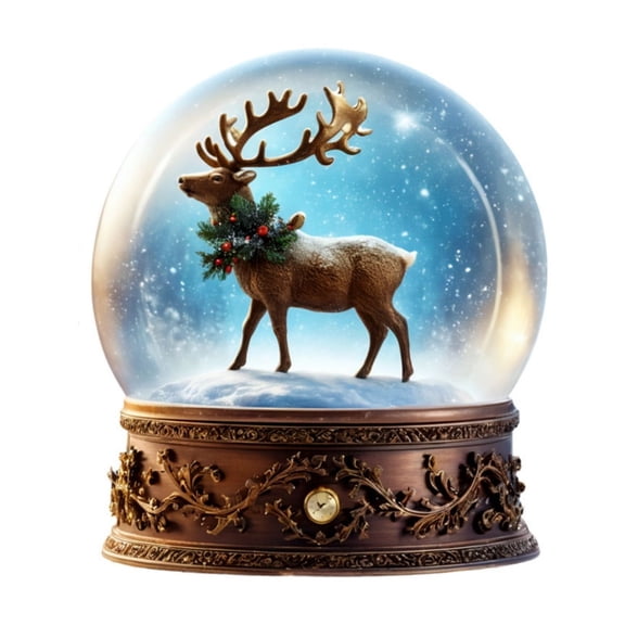 Orangide Christmas 3D Acrylic Deer Pendant Crystal Ball Elks Pendant for Home Party Decor Ideal Gifts