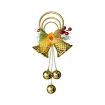 Orangide Christmas Bell Door Hanger Plastic Bells Door with Berries, Bows Christmas Gift Hanging Decoration Tree Wall Decor