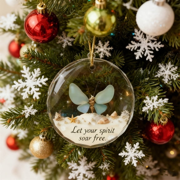 Orangide Christmas Butterfly Pendant Ornament 8cm,Flying Elf Design for Christmas Tree Decoration,Holiday Gift,Home Party Decor and Festive Ornament Hanging