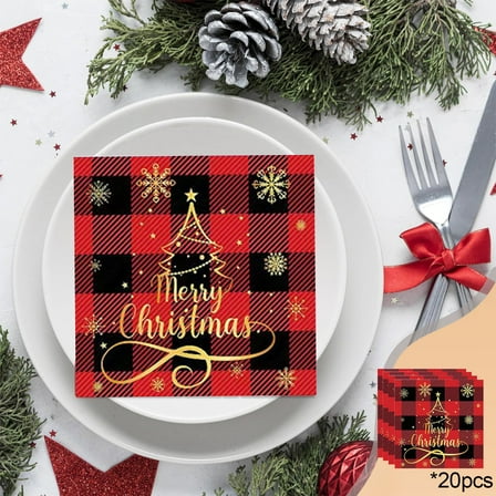 Orangide Christmas Disposable Paper Cups Plates Napkins Themed for Holiday Party Table Supplies