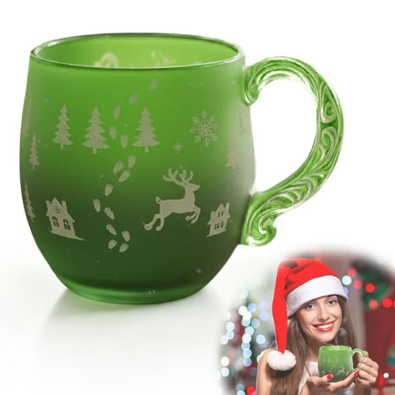 Orangide Christmas Theme Glassware Collection Personalized Fun Cups for Holiday Decor Drinking Mug Set Party Supplies
