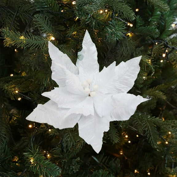 Orangide Christmas Tree Picks, Red Poinsettia Flowers for Holiday Decorations, Holiday Ornament for Christmas Tree Party Decor