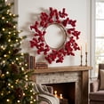 thumbnail image 1 of Orangide Christmas Wreath Artificial Red Berry Winter Holiday Front Door Wall Decor, 1 of 8