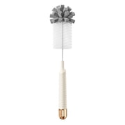 Orangide Cup Brush with Long Handle, Double Bristle Sponge Cleaning Brush for Bottles Glasses, Vertical Design Dish Tool