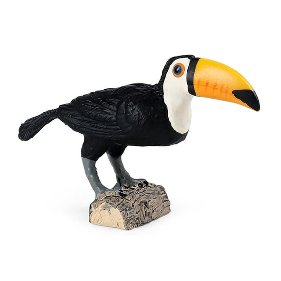 Orangide Cute Toucan Bird Model Home Decoration Simulation Animal Ornament for Children Gift Jungle Rainforest Decor Figurine