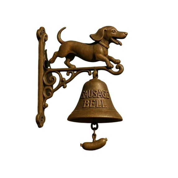Orangide Dachshund Dog Welcome Doorbell Hand Cranked Animal Design Wind Chime Outdoor Decor with Charming Design for Villa Courtyard Garden Porch Spring Decoration