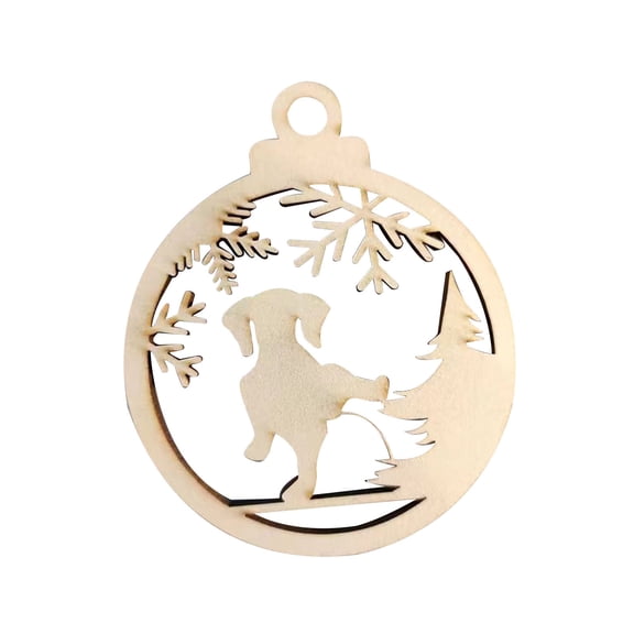 Orangide Dog Poop Wooden Ornament Personality Christmas Tree Hanging Pendant for Pet Lovers HOLIDAY Decor Funny Gift