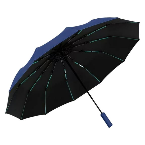 Orangide Double Canopy Automatic Umbrella Windproof Arc Large Rain Umbrella with Wood Handle for Sun and Rain Heavy Rain Windy Commute