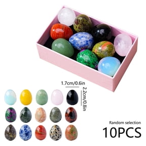 Orangide Easter Crystal Eggs, Assorted Colors Mini Gemstone Egg Decorations, Sparkling Spring Basket Fillers, Table Centerpiece Party Favors, Home Holiday Decor 12pcs