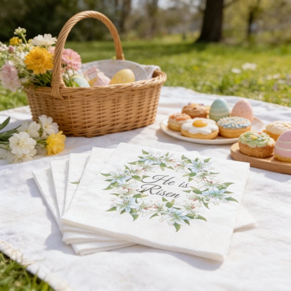 Orangide Easter Party Napkins 20 PCS Disposable Printed Cocktail Napkins for Buffets Table Settings Drinks Spring Celebration Easter Basket Stuffers