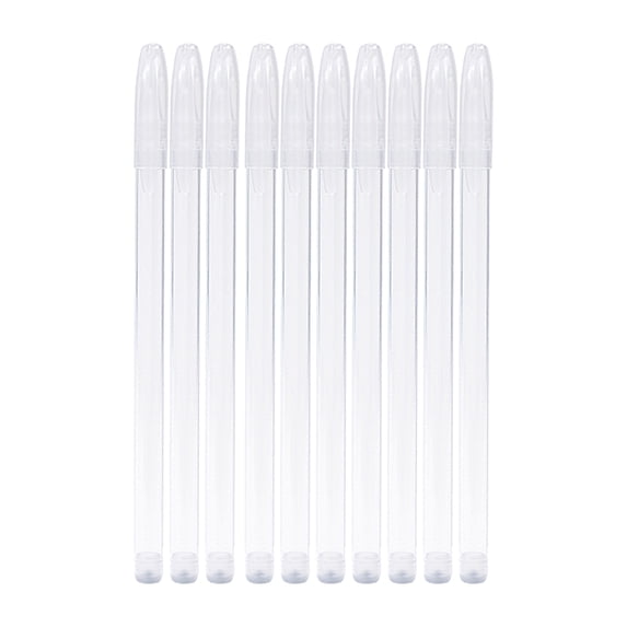 Orangide Empty Gel Pens Transparent Refillable Pen Bodies 10 Pcs for DIY Pen Making Craft Office Supplies Universal Fit Ink Refill Great for Artists and Crafters